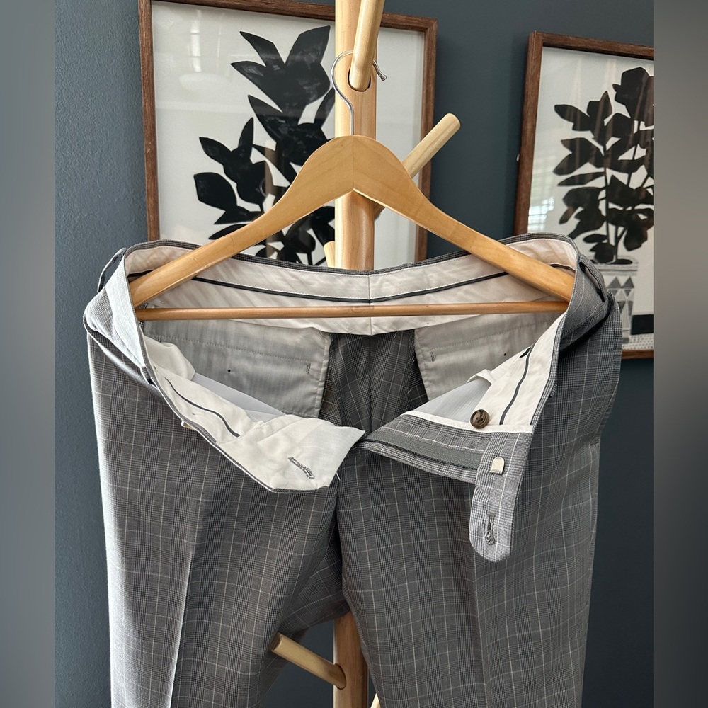 EUC Hemsworth Prince of Wales Light Gray Suit by Indochino - Picture 9 of 11